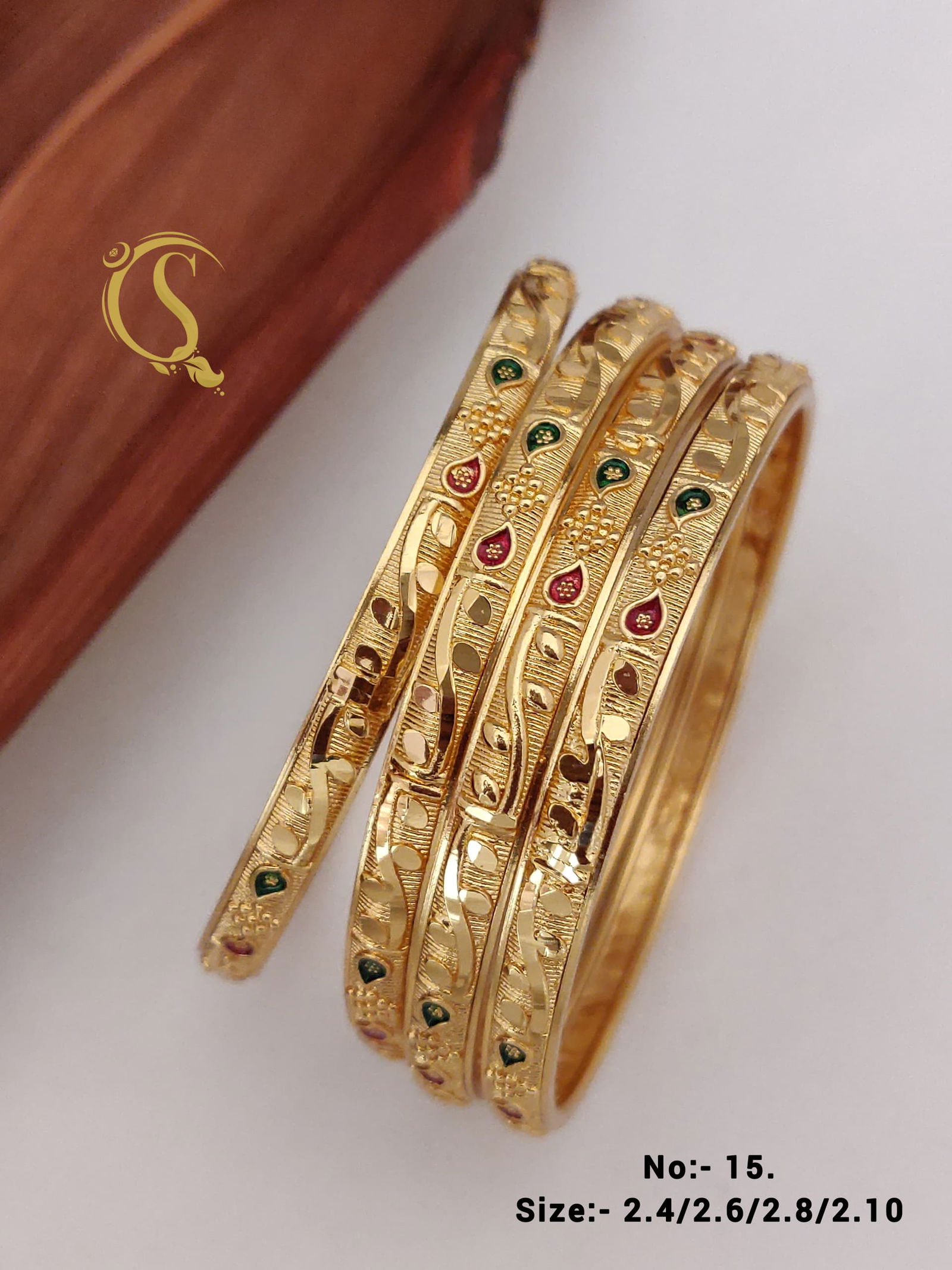 Designer Micro Gold Plating 4 Pice Bangles Suppliers in Mumbai
